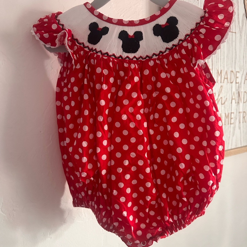 L.L. Bean Red and White Polka Dot Baby Outfit